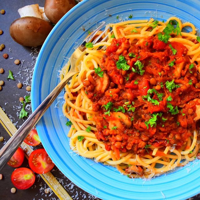Veggie Lentil Spaghetti Bolognese Italian Recipe SoCook