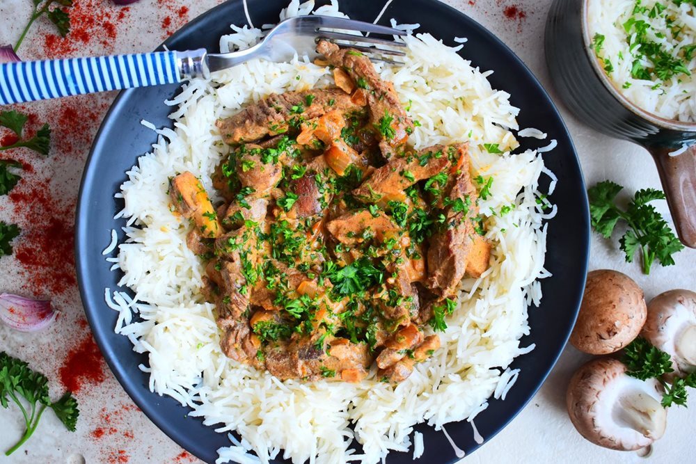 Easy Beef Stroganoff with Rice | Russian | Quick Recipe | SoCook