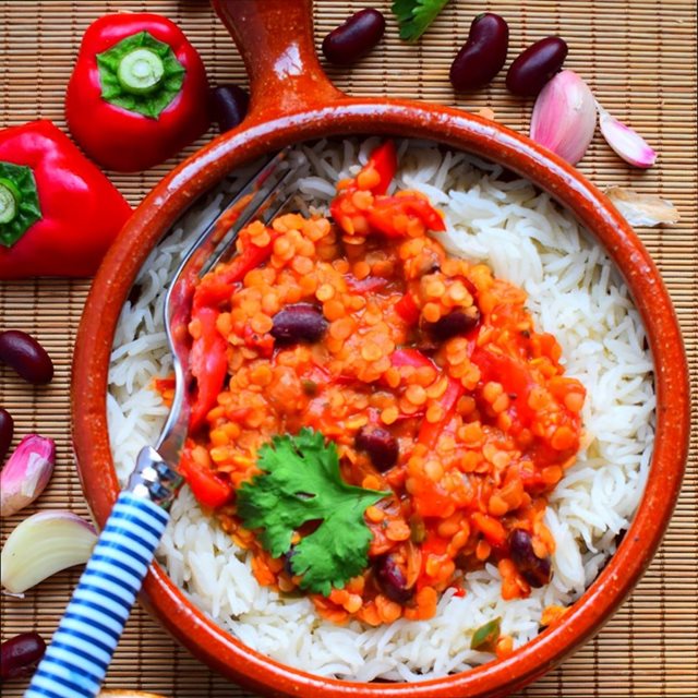 Red Lentil Chilli Con Carne