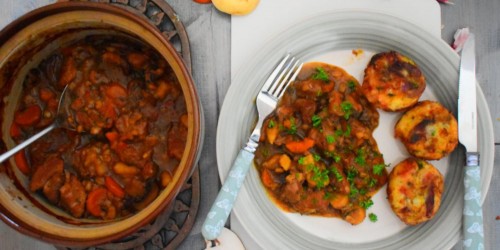 Lamb and Ale Stew with Bubble & Squeak Patties