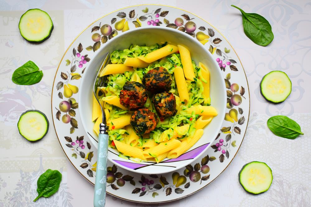 Pasta with Courgette & Spinach Balls Recipe SoCook