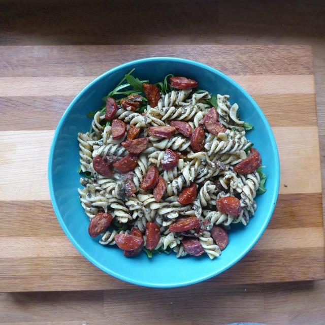 Chorizo tapenade Pasta Salad Spanish Recipe SoCook
