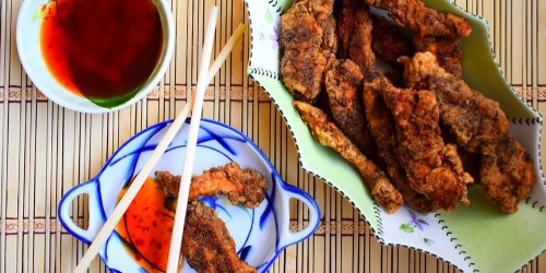 Thai Spicy Chicken goujons with Sweet Chilli Sauce